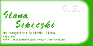 ilona sipiczki business card